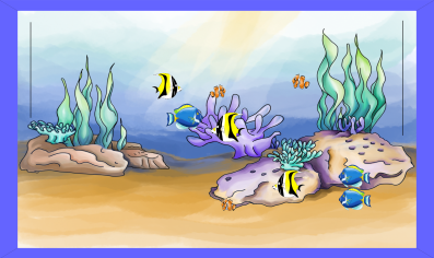 a simple fish tank, optimized for elderly homes